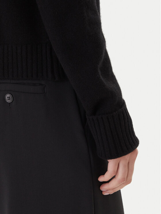 KAOS KAOS Pulover RI1KT018 0001 Črna Regular Fit