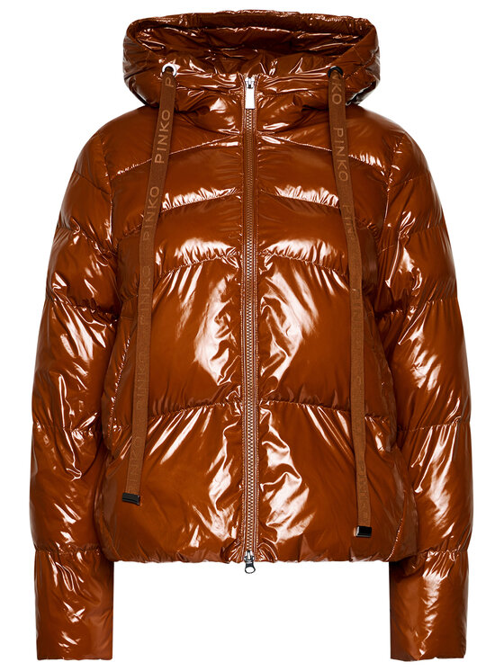 PINKO PINKO Žieminė striukė Campari 1 Piumino 20202 PRR 1N12YB.Y66M Ruda Regular Fit