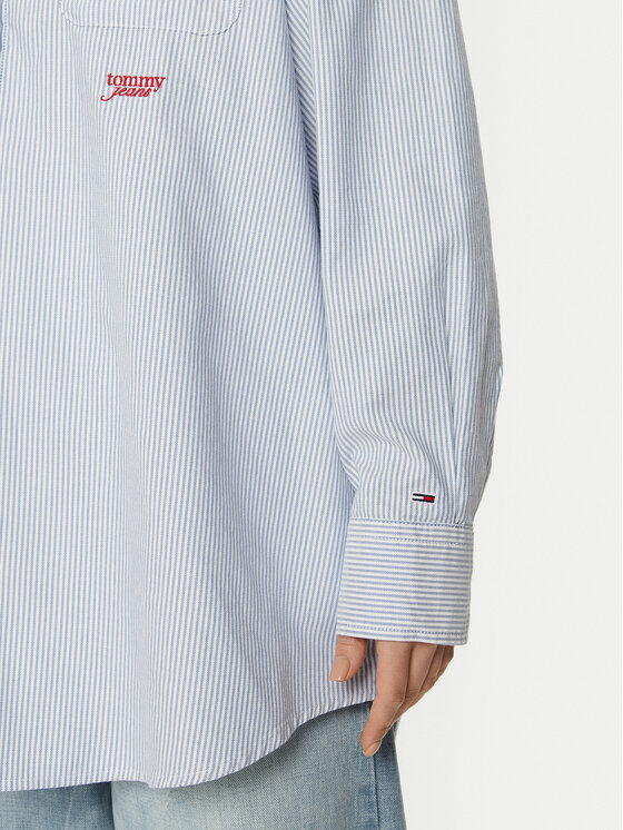 Tommy Jeans Tommy Jeans Cămașă DW0DW20209 Albastru Oversize