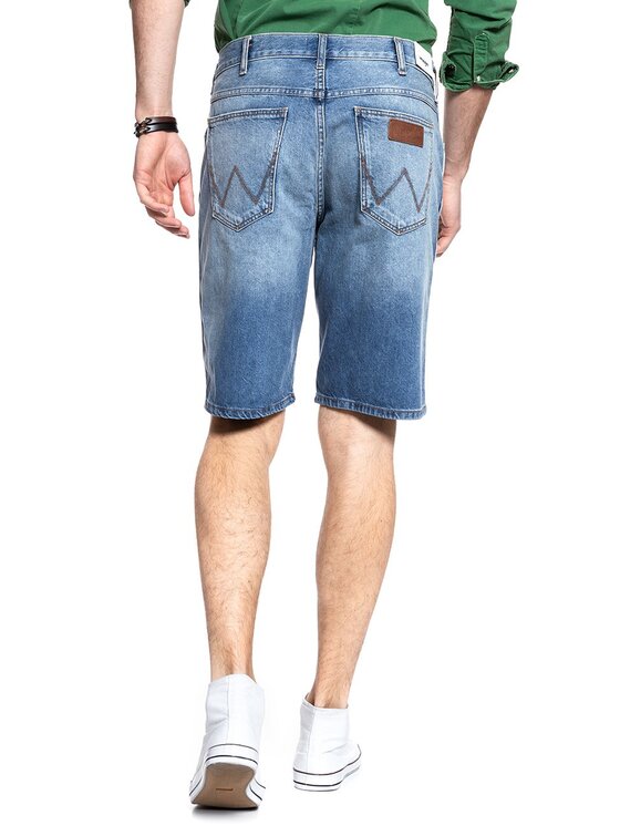 Wrangler Wrangler Szorty jeansowe DENIM SHORT Niebieski Regular Fit