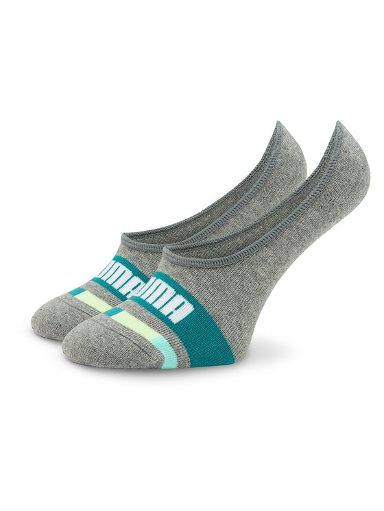 Puma Puma Set od 2 para dječjih niskih čarapa Kids Seasonal Footie 2P 938009 Siva