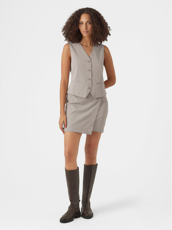 Vero Moda Vero Moda Mini krilo Wendy 10301457 Siva Slim Fit