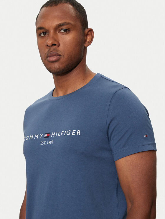 Tommy Hilfiger Tommy Hilfiger T-krekls Logo MW0MW11797 Zils Regular Fit