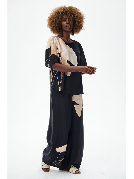 blue shadow blue shadow Bluzka Axona Czarny Regular Fit
