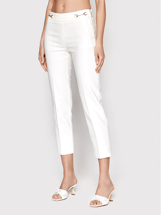 Morgan Morgan Stoffhose 221-PETIME.F Weiß Slim Fit