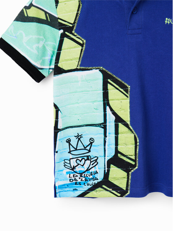 Desigual Desigual Поло 23SBLK02 Cиній Regular Fit