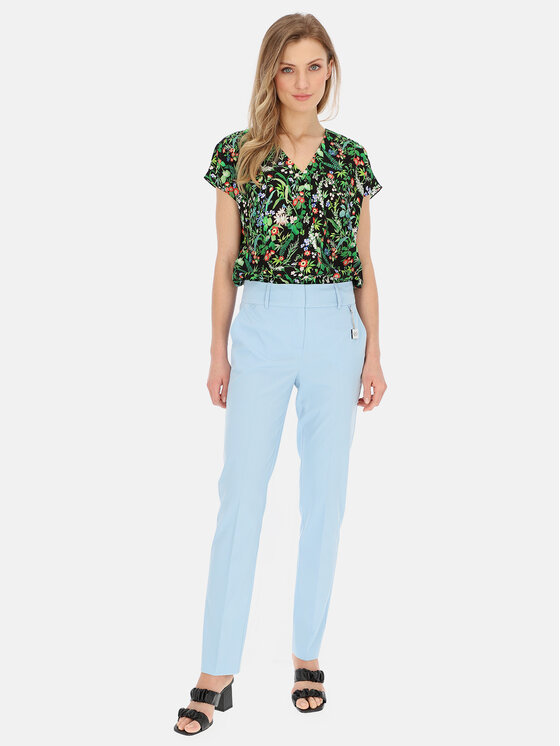 Potis & Verso Potis & Verso Spodnie materiałowe Inett Niebieski Slim Fit