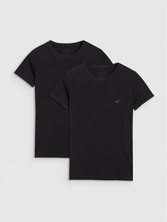 4F 4F T-shirt 4FRMM00TTSHF2709-20S Nero Authentic Slim Fit