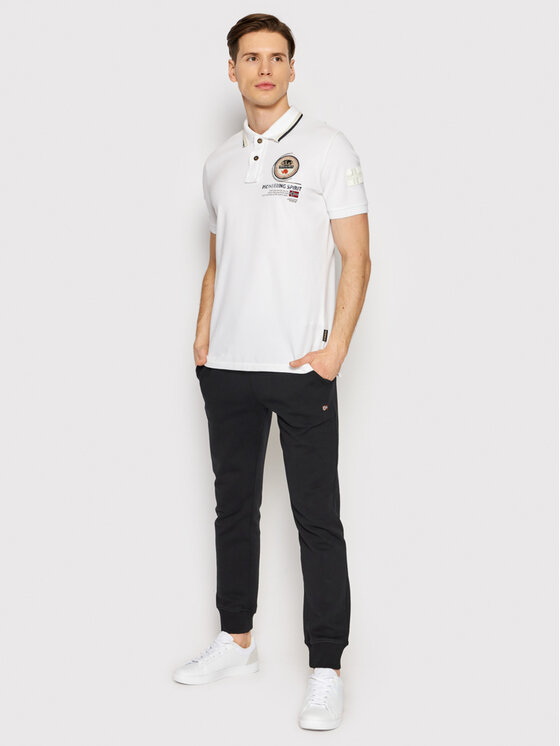 Napapijri Napapijri Polokošeľa Gandy 4 NP0A4H8R Biela Regular Fit