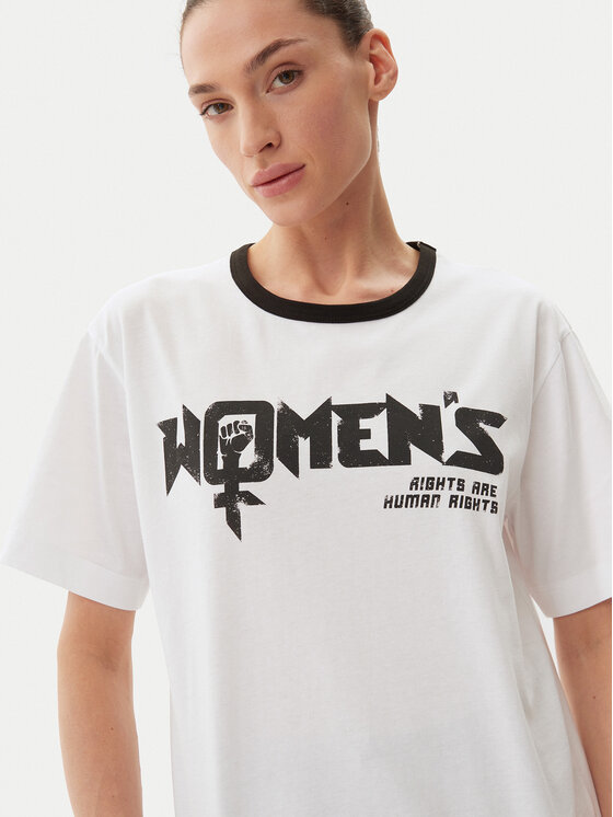 Munthe Munthe T-shirt Flisha 251111525166 Bijela Loose Fit