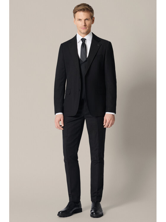 Lancerto Lancerto Garnitur Brindisi GA073126000004 Czarny Slim Fit