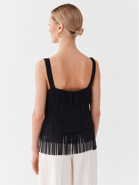 Sisley Sisley Μπλουζάκι 5AM2LH00S Μαύρο Regular Fit