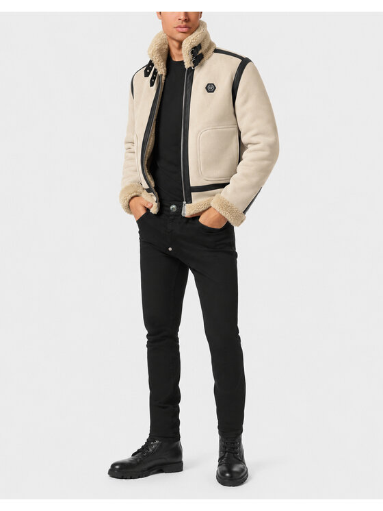 PHILIPP PLEIN PHILIPP PLEIN Kurtka puchowa 31203 Beżowy Regular Fit