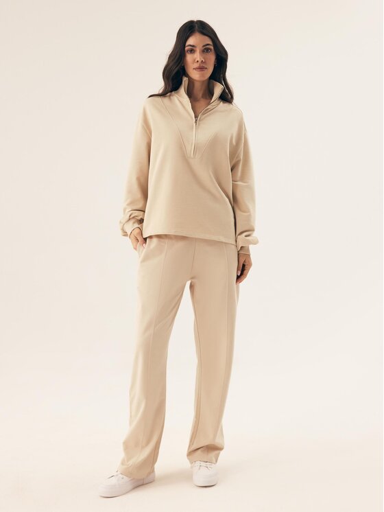 Esotiq Esotiq Bluza 42401 Beżowy Regular Fit