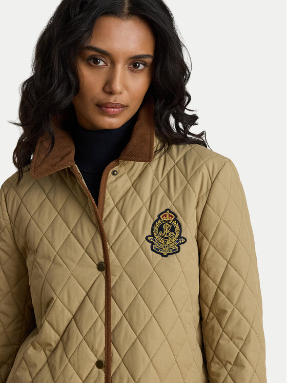 LAUREN RALPH LAUREN LAUREN RALPH LAUREN Demisezoninė striukė Crested 3/4 Quilt 297P18059002 Smėlio Regular Fit