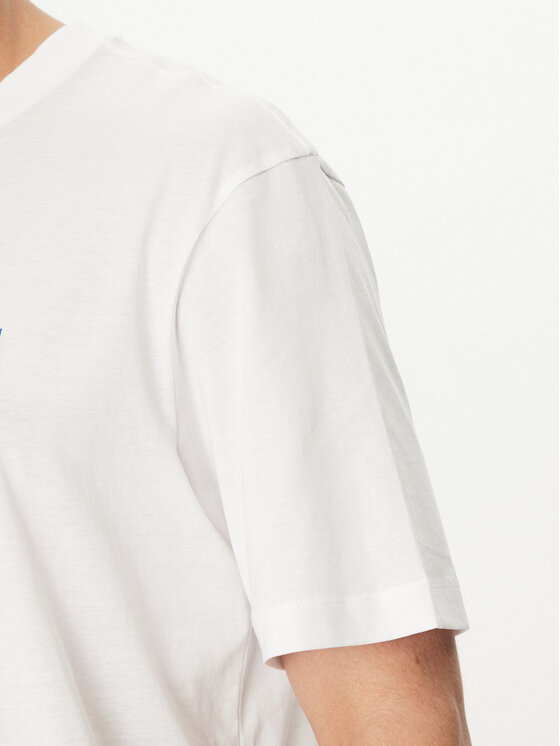 HUGO HUGO T-Shirt Newromi 50542934 Bílá Regular Fit