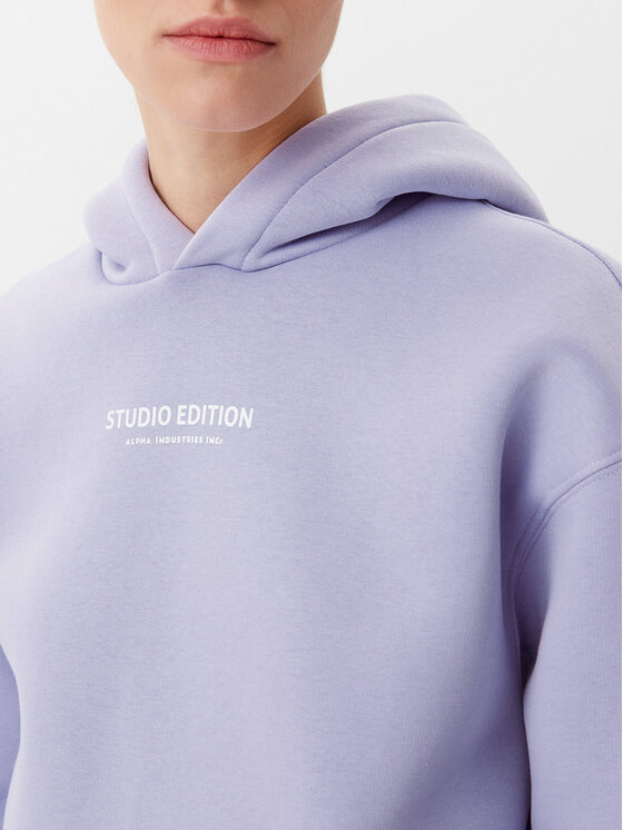Alpha Industries Alpha Industries Bluza Studio Edition 156042 Fioletowy Regular Fit