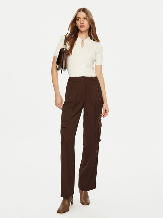 Guess Guess Pulover W5RR10 Z2Y72 Écru Regular Fit