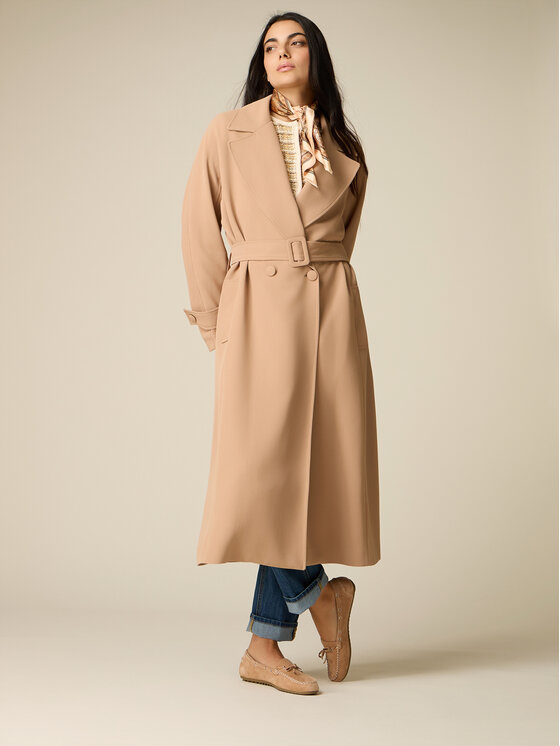 Oltre Oltre Cappotto invernale 0001J000147N012 Beige Baggy Fit