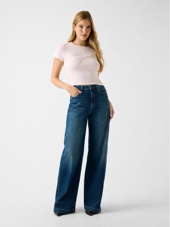 Guess Guess Marškinėliai 180247 Rožinė Classic Fit