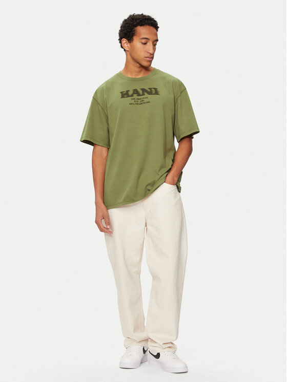 Karl Kani Karl Kani Marškinėliai Retro Sprayed 60300095 Žalia Regular Fit