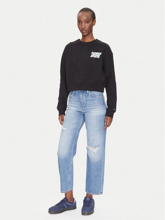 Tommy Jeans Tommy Jeans Traperice Layla DW0DW21278 Plava Straight Fit