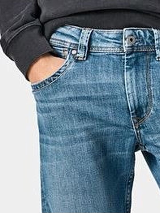 Pepe Jeans Pepe Jeans Kalhoty z materiálu PM206318WR94 Modrá Regular Fit