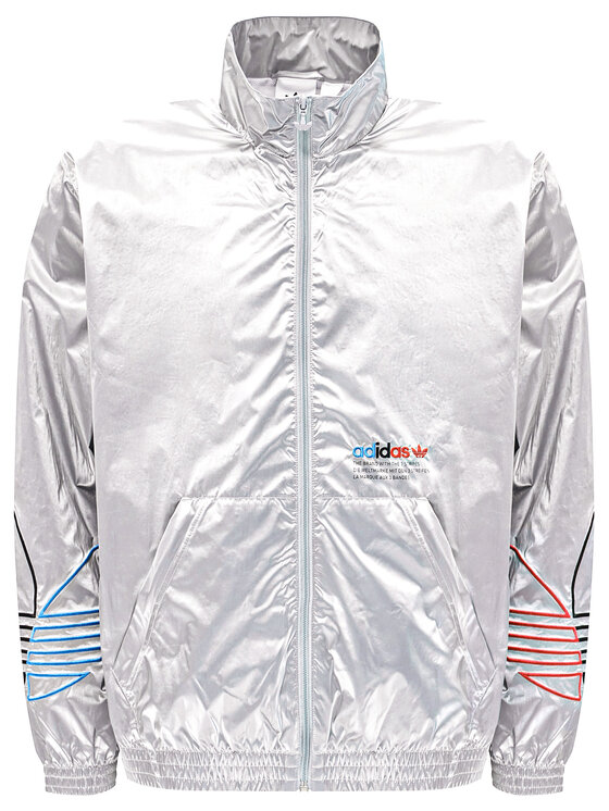 adidas Μπουφάν μεταβατικό Tricol GN4208 Ασημί Regular Fit | Modivo.gr