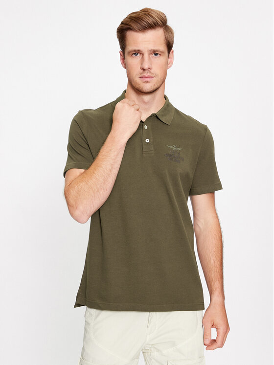 Aeronautica Militare Polo 232PO1705P318 Zaļš Regular Fit