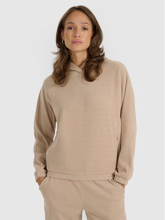 4F 4F Bluza CORDED FLOW Beżowy Regular Fit