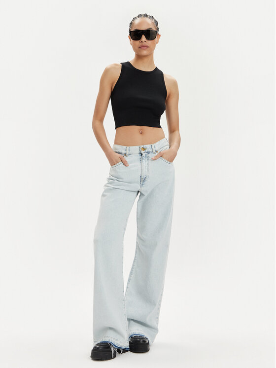 Vero Moda Vero Moda Top Ginny 10300339 Czarny Slim Fit