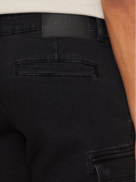 Only & Sons Only & Sons Džínsové šortky Cam 22030499 Čierna Regular Fit