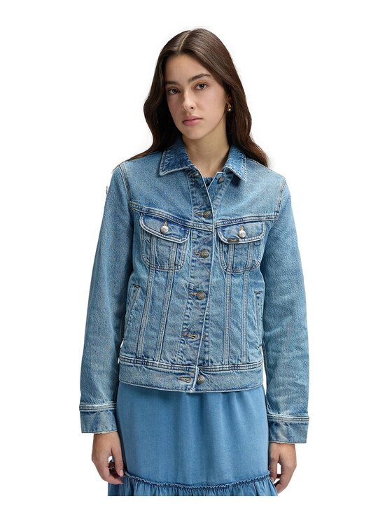 Lee Lee Kurtka jeansowa 112376956 Niebieski Regular Fit