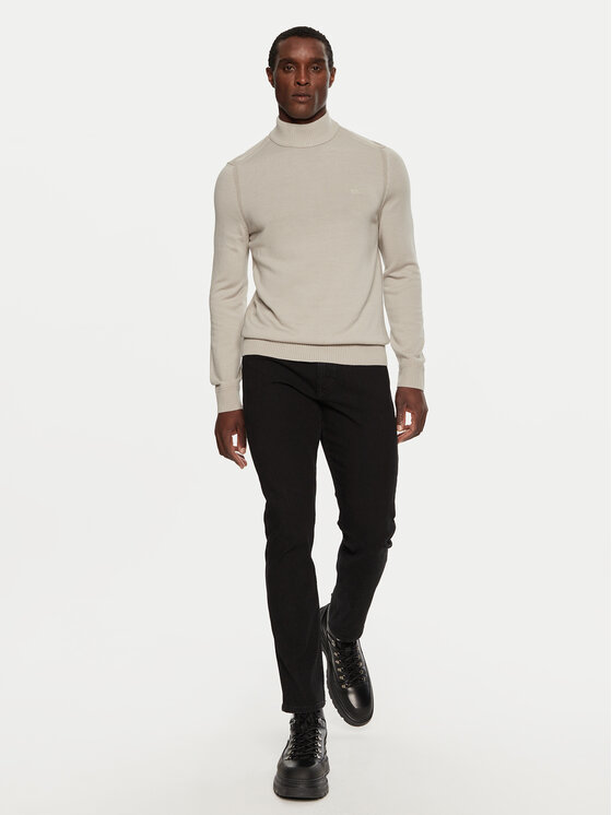 BOSS Boss Krekls ar augstu apkakli Avac_M 50501761 Bēšs Slim Fit