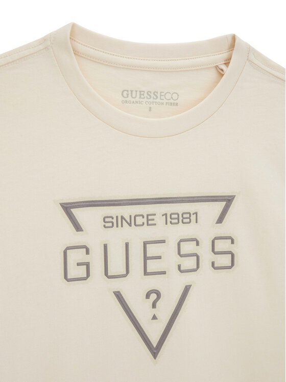Guess Guess Tricou L6RI30 I3Z14 Bej Regular Fit