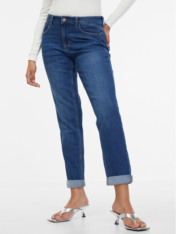Orsay Orsay Jeansy 1000190548000__42 Niebieski Boyfriend Fit