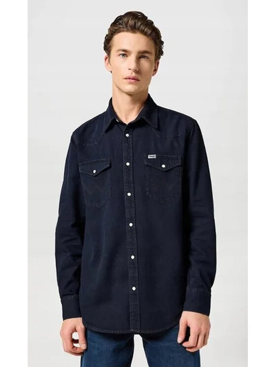 Wrangler Wrangler Camicia WESTERN SHIRT Blu scuro Regular Fit