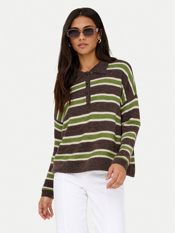 ONLY ONLY Пуловер Talio 15358606 Сив Regular Fit