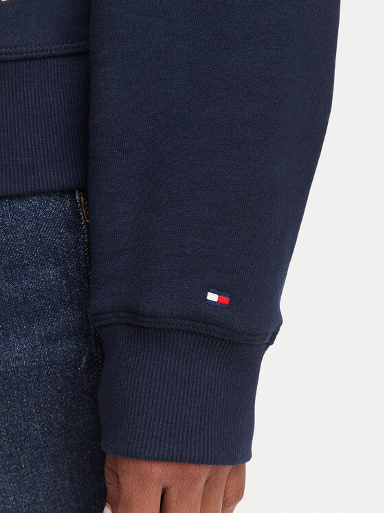 Tommy Hilfiger Tommy Hilfiger Sweatshirt Script Terry WW0WW52355 Dunkelblau Regular Fit