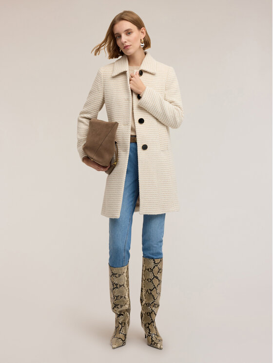 Motivi Motivi Cappotto 0009Q000633N0S1 Écru Regular Fit