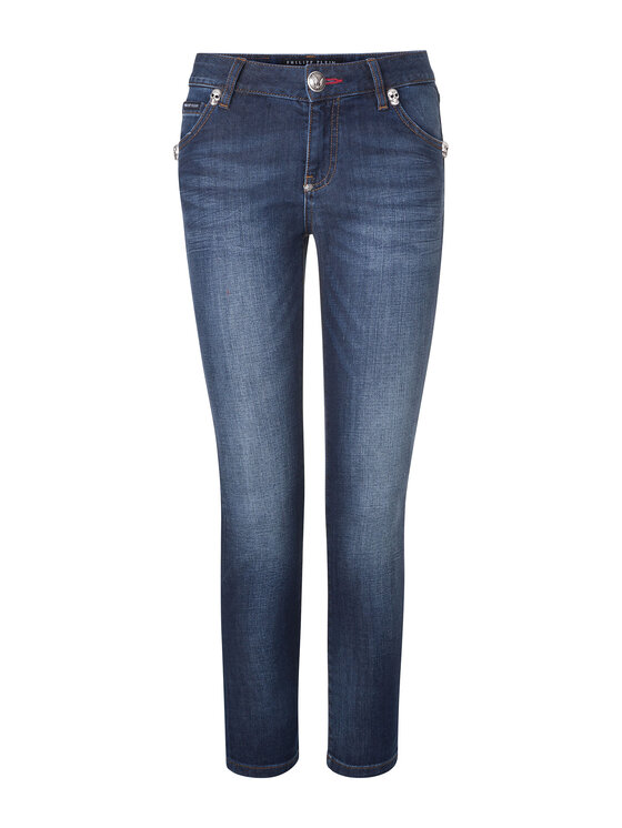 PHILIPP PLEIN PHILIPP PLEIN Džínsy 30764 Modrá Straight Fit