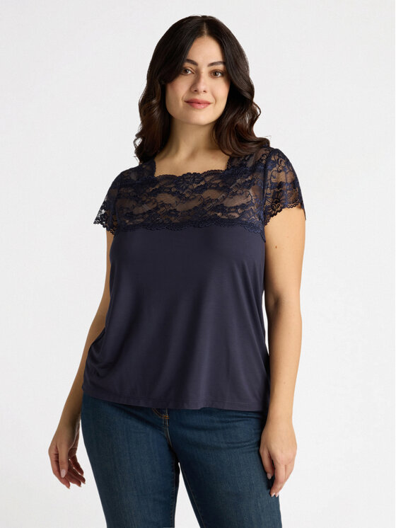 Fiorella Rubino Fiorella Rubino T-Shirt G093L007923N034 Niebieski Regular Fit