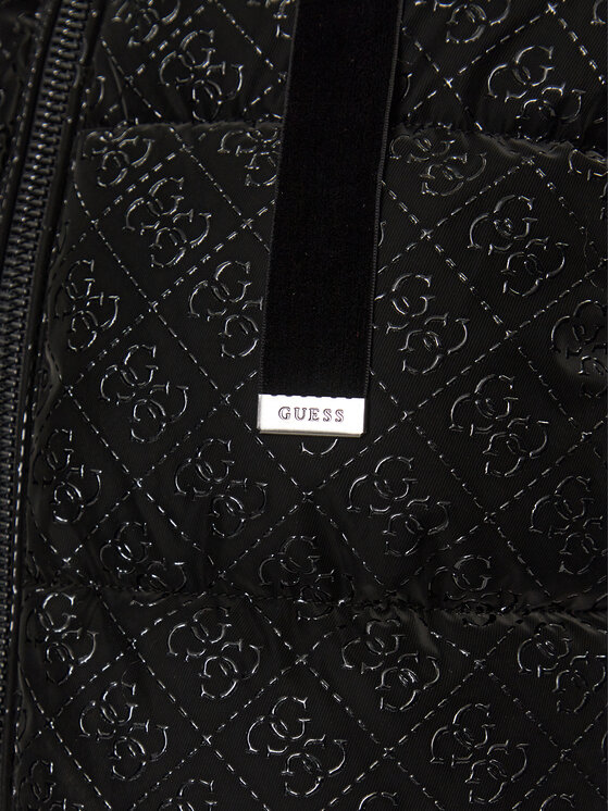 Guess Guess Pehelykabát Logo W3BL22 WFQU0 Fekete Regular Fit