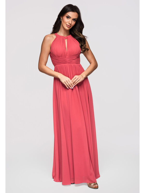 Ombre Ombre Sukienka wieczorowa LA-OM-DLR358 Niebieski Regular Fit