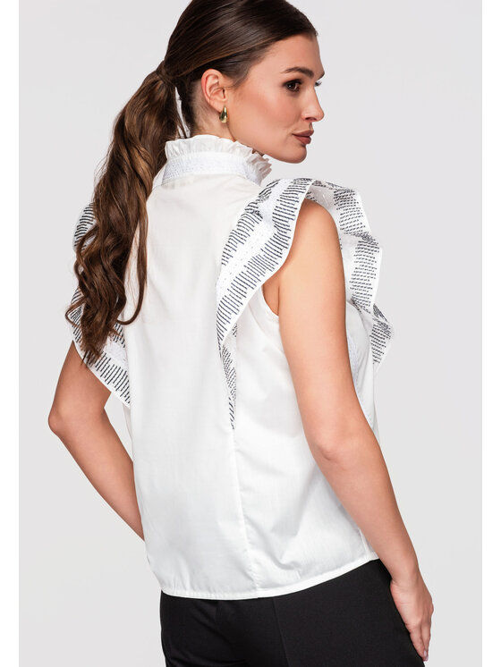 Ombre Ombre Koszula OW-SH-E0002 Biały Regular Fit