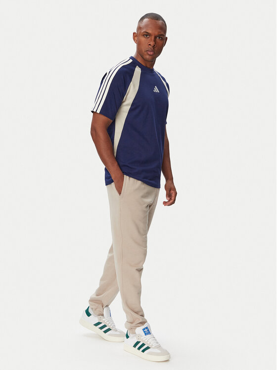 adidas adidas T-krekls Seasonal Essentials Colorblock KF4193 Tumši zils Regular Fit