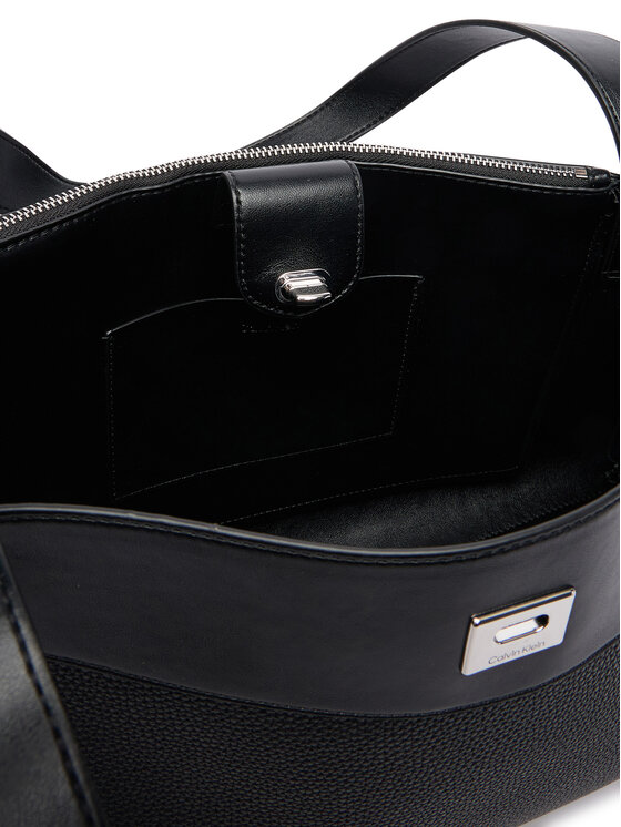 Calvin Klein Calvin Klein Torebka Mix Media Work Tote LV04F3887G Czarny