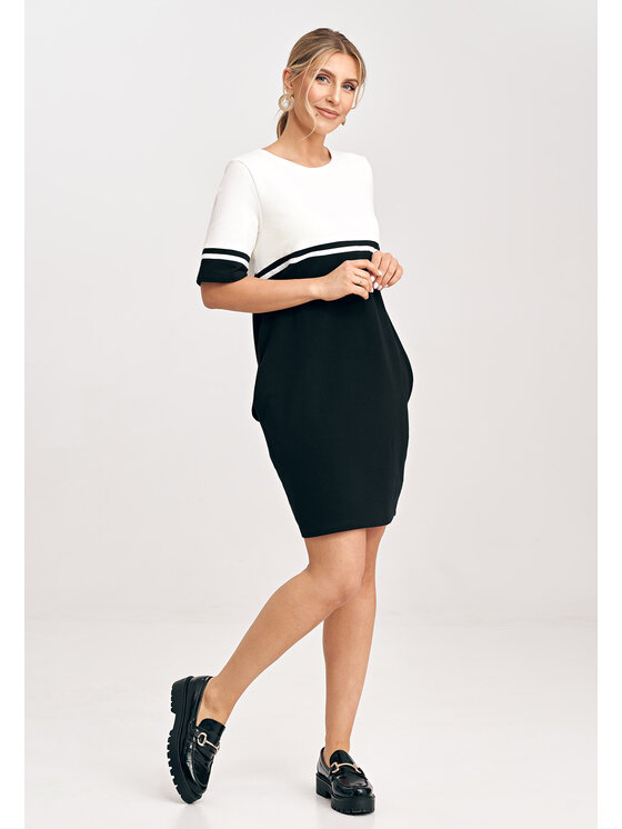 FIGL FIGL Každodenné šaty M1028 Čierna Regular Fit