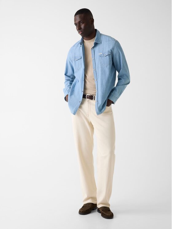 Guess Guess Košile 183286 Modrá Classic Fit