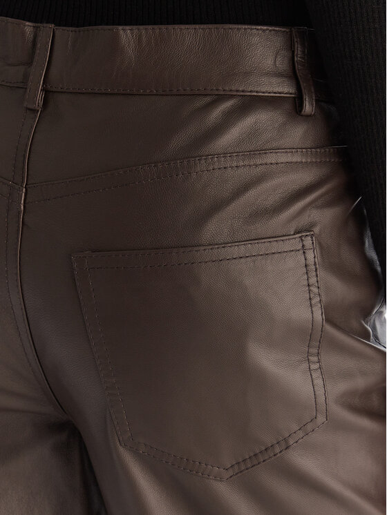 ViCOLO ViCOLO Nahkpüksid TF0318 Pruun Regular Fit